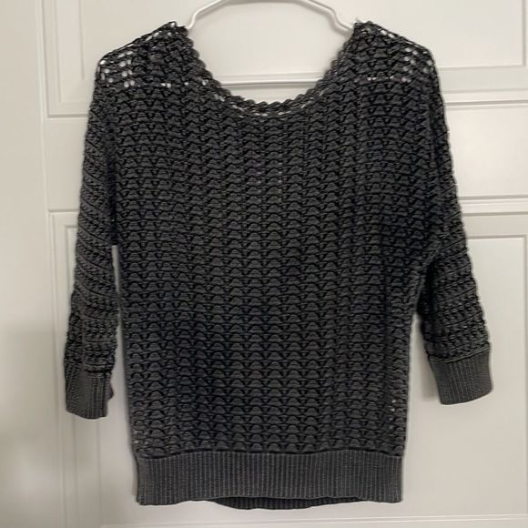 Free People Gray 3/4 Sleeve Sweater - Picture 4 of 5